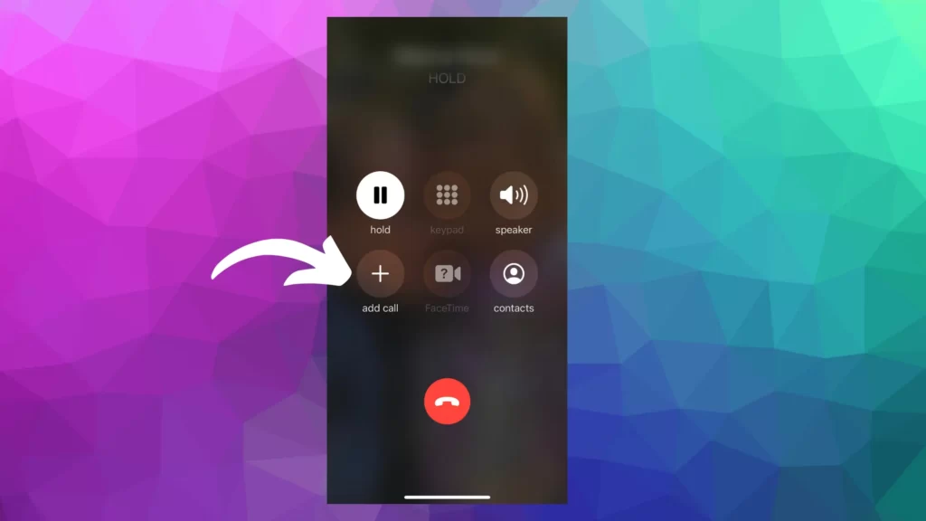 Button to Add Call while on Call on iPhone