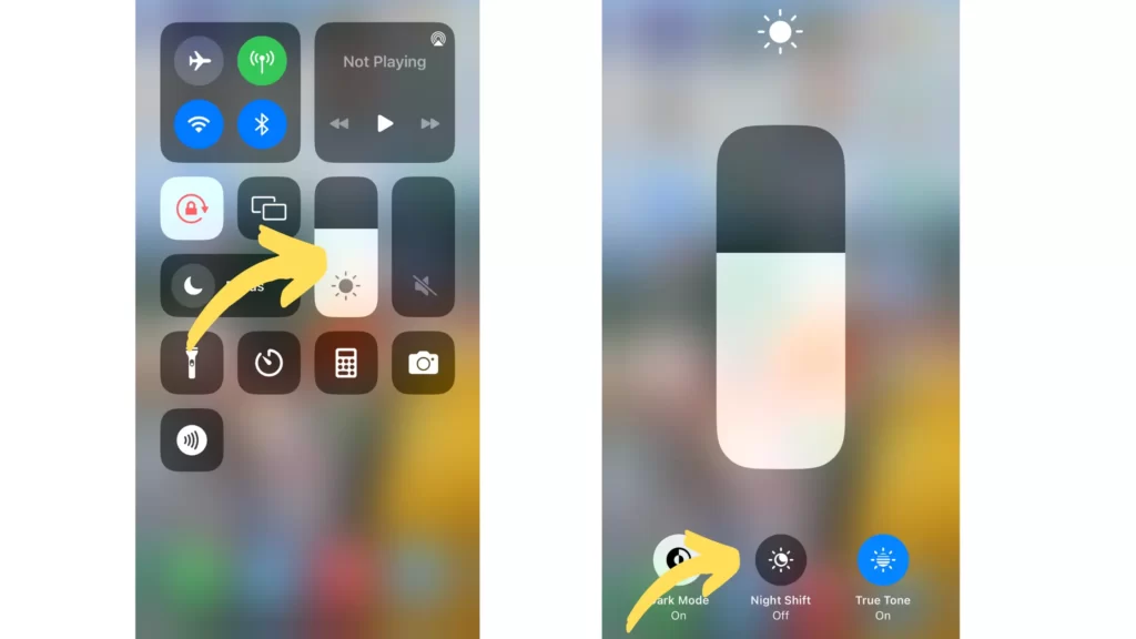 iphone screen yellowish